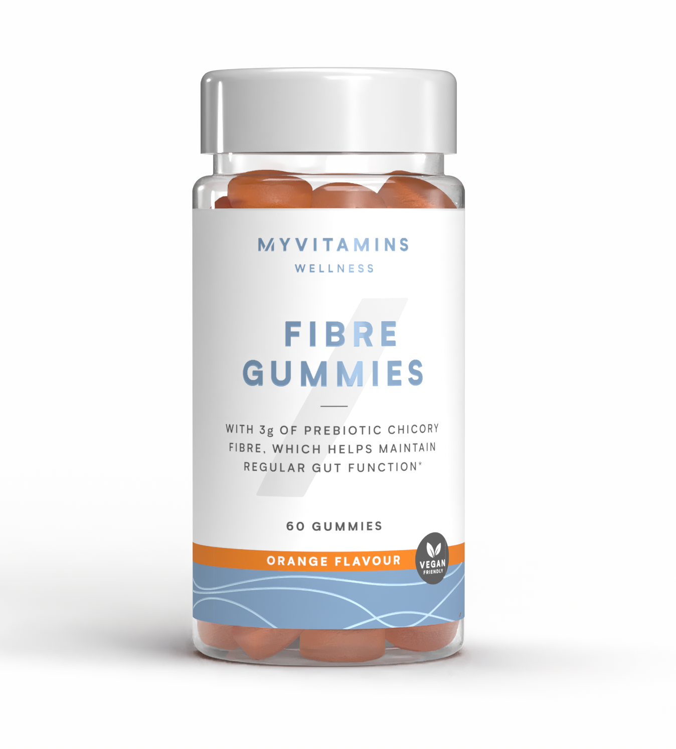 Żelki o wysokiej zawartości błonnika - 60 gummies, 30Porcja - Pomarańczowy Obraz 1
