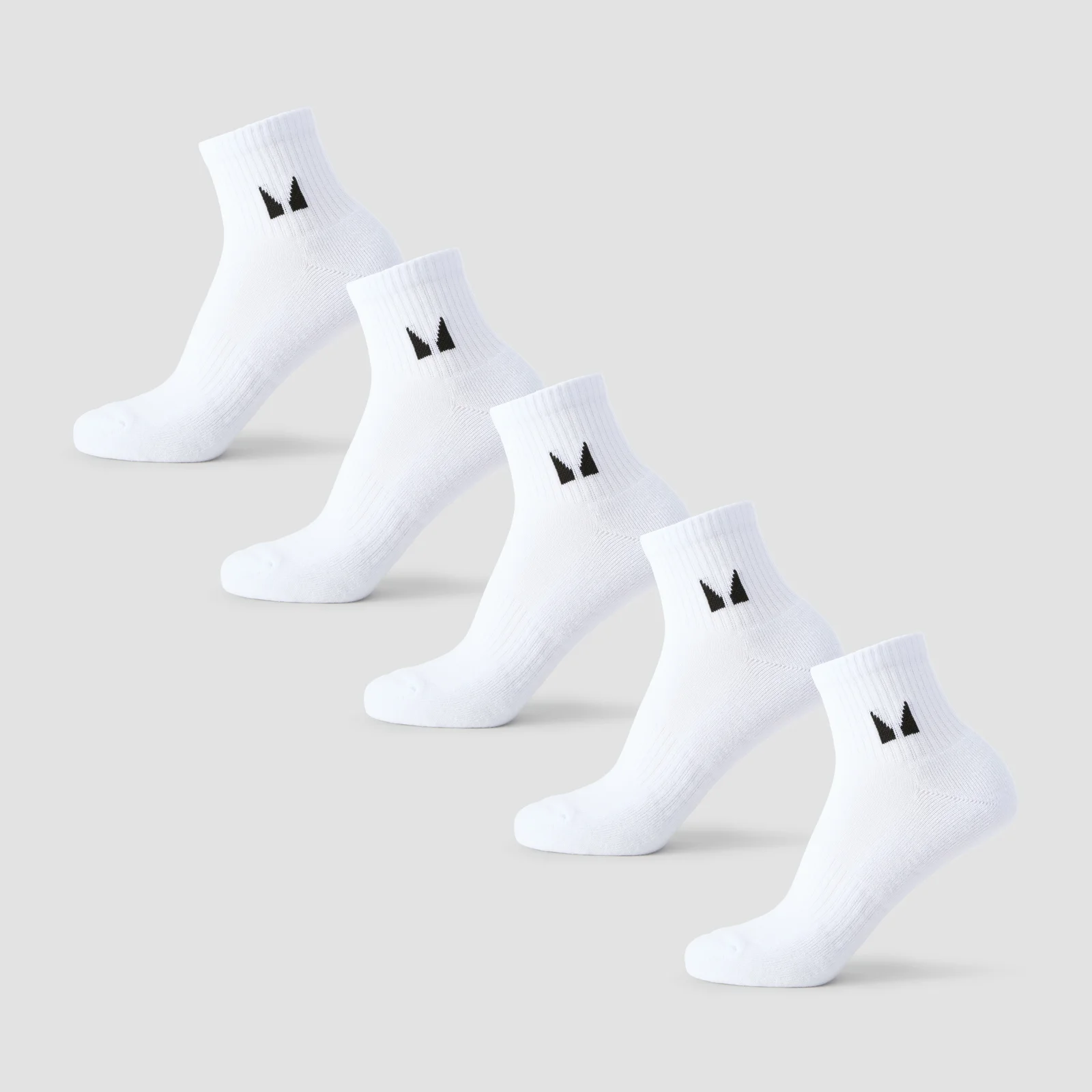 Skarpety MP Unisex do kostki (5 par) - Białe - UK 6-8 Obraz 1