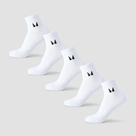 Skarpety MP Unisex do kostki (5 par) - Białe