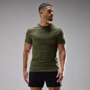 Męska Koszulka Bezszwowa MP Velocity Ultra - Pylisty Oliwkowy - Size XS
