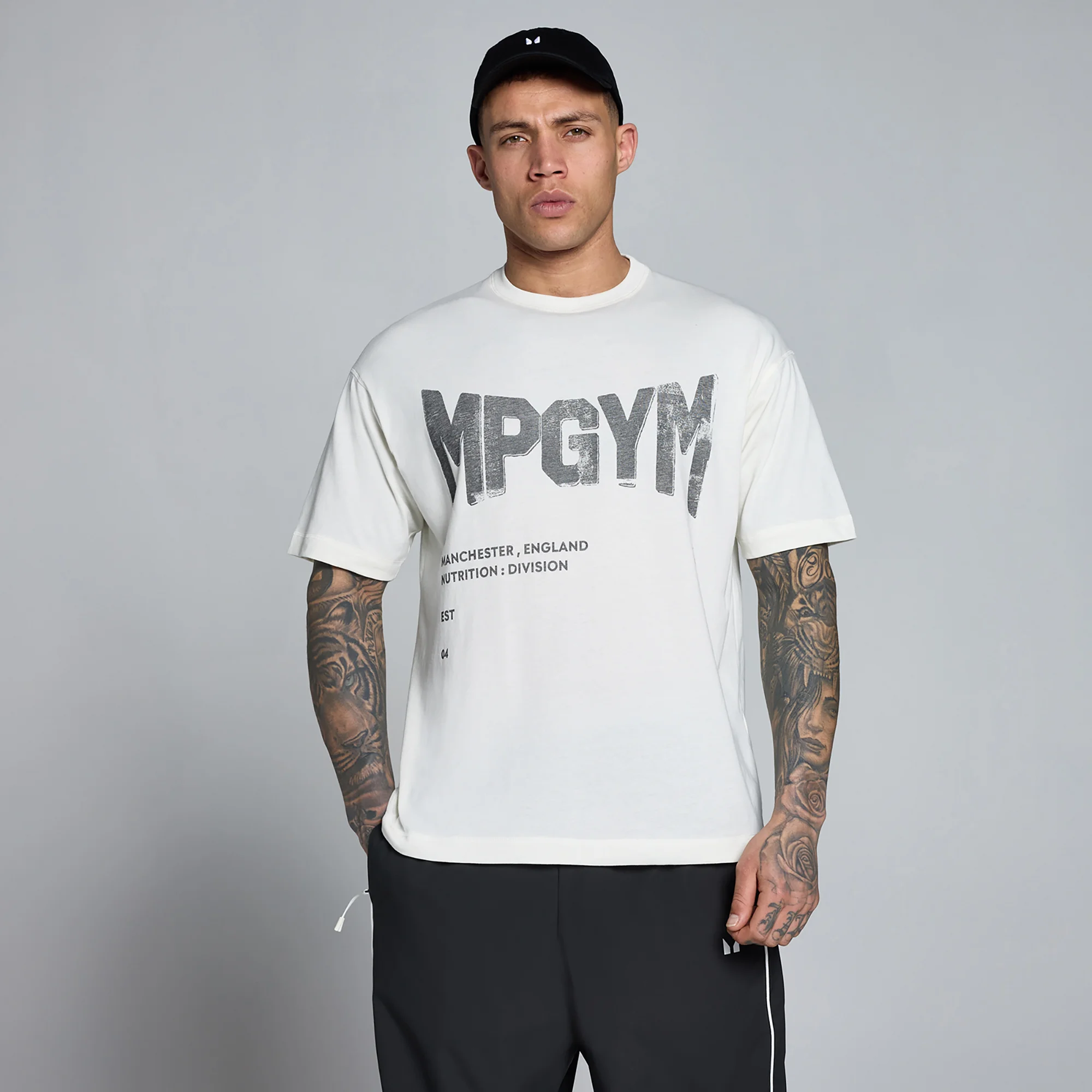 MP Męska Koszulka Lift Burnout Cotton Graphic - Retro Biały - M Obraz 1