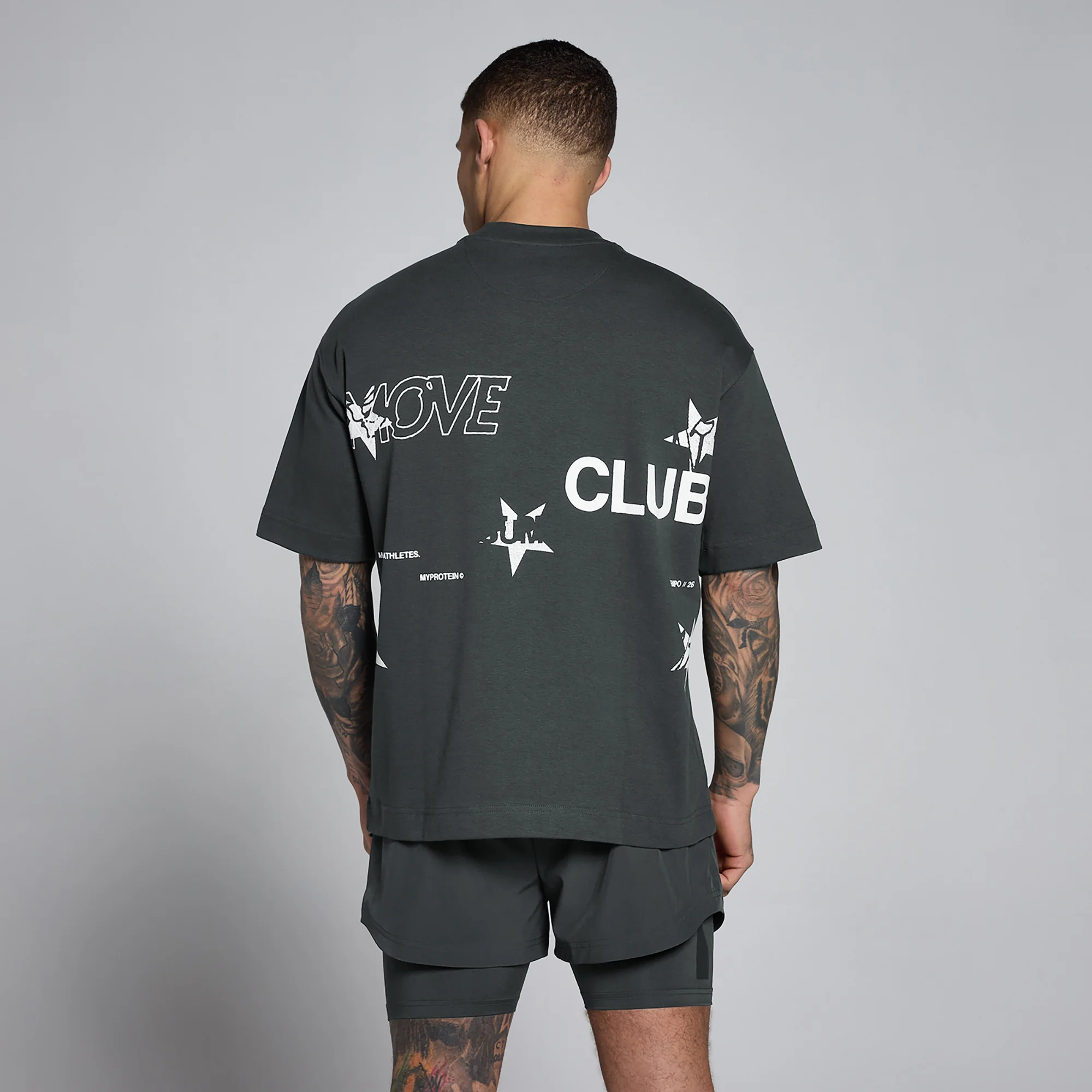 MP Koszulka Męska Hybrid Graphic Oversize Cotton - Prany Czarny - XS Obraz 1