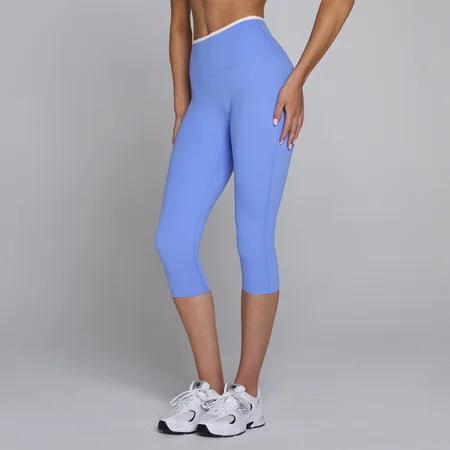 Damskie Legginsy Capri MP Tempo Contrast - Chabrowy