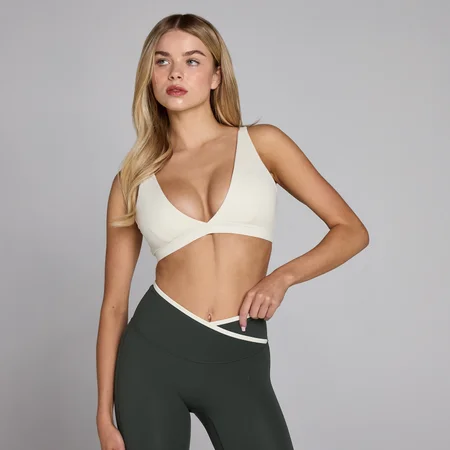 Damski Biustonosz Sportowy MP Tempo Triangle - Ivory