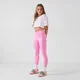 Damskie Legginsy z Kontrastową Talią MP X Tatiana - Różowy