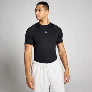 Męska Warstwa Bazowa Treningowa MP z Krótkim Rękawem - Czarna - Size XS