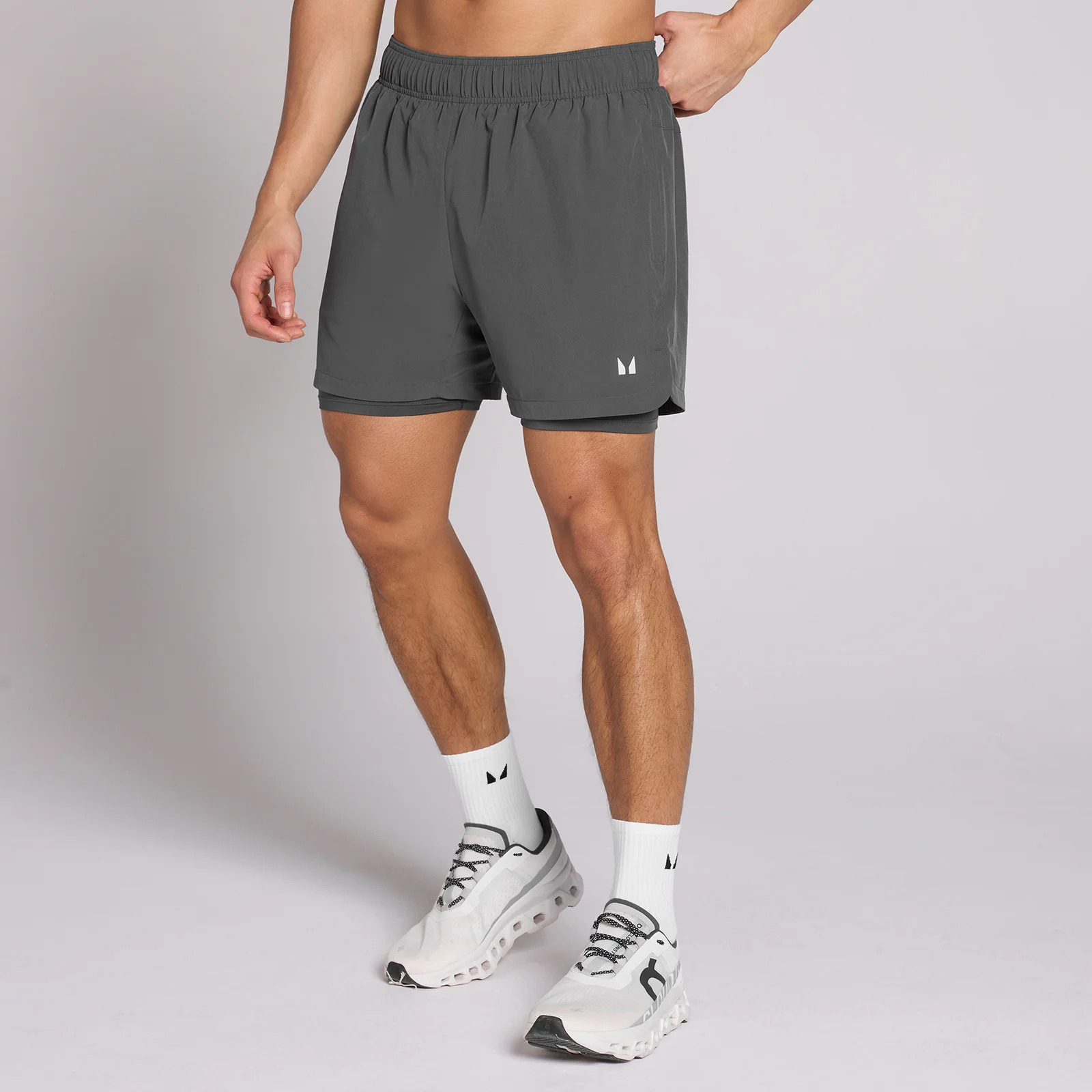 MP Men's 5" 2-in-1 Training Shorts - Dark Grey - M Obraz 1