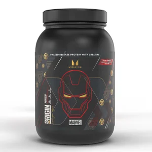 Origin Protein – Iron Man – smak Red Velvet Cake | MARVEL - Flavour MARVEL Iron Man - Red Velvet Cake