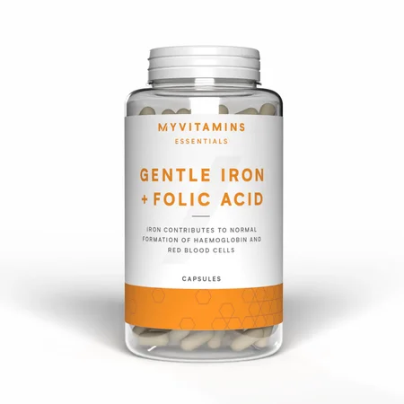 Żelazo Bisglicynianowe (Gentle Iron Bisglycinate) + Kwas Foliowy