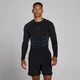 Bezszwowa koszulka z długim rękawem Lift Muscle Fit - Prany Czarny/Power Blue