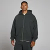 Bluza z kapturem MP oversize z dwukierunkowym zamkiem - Prany Czarny
