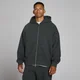 Bluza z kapturem MP oversize z dwukierunkowym zamkiem - Prany Czarny
