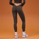Leginsy MP Tempo Dipped Waist dla Kobiet - Kakaowy