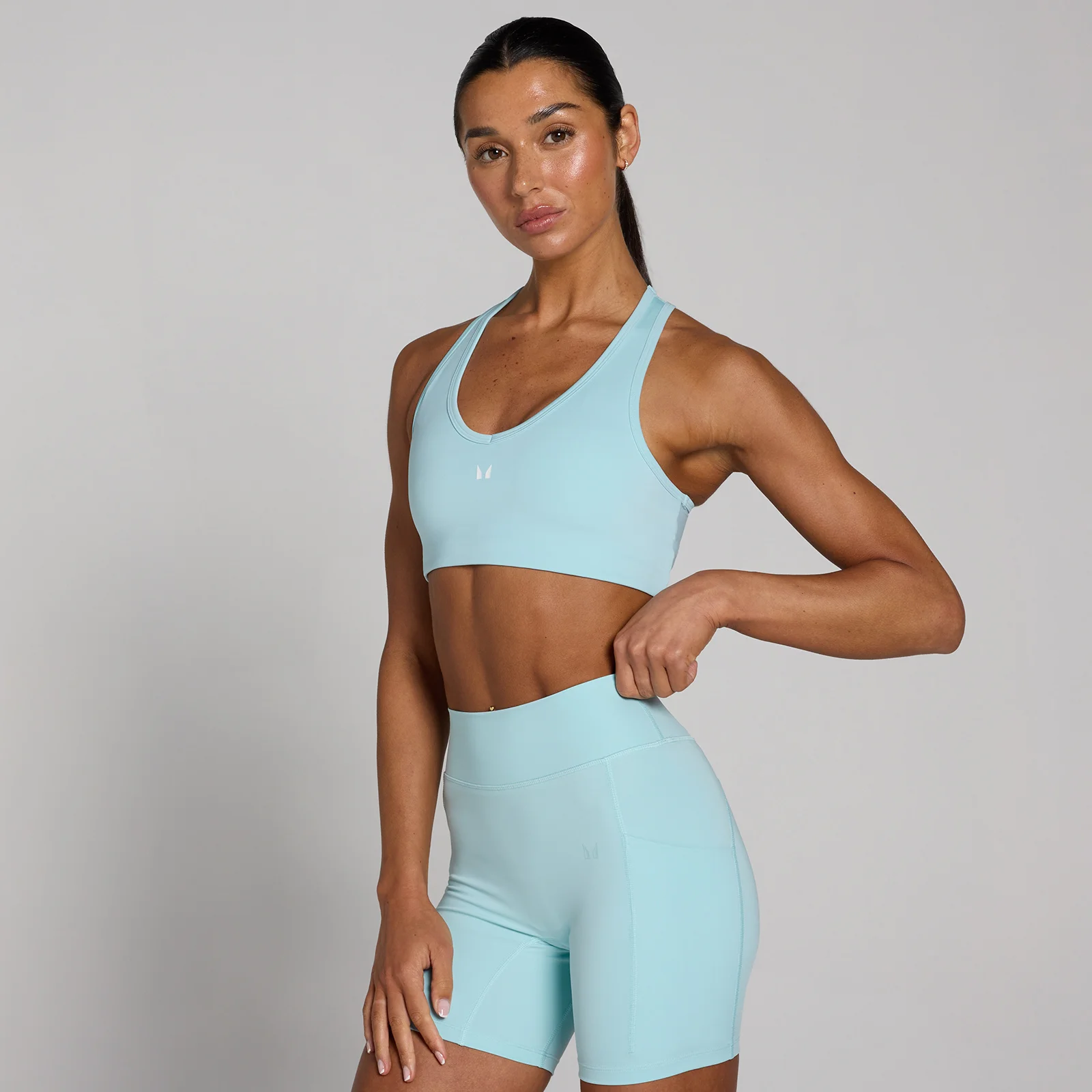 MP Damski Sportowy Biustonosz Treningowy Racerback - Lodowy - M Obraz 1