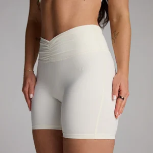 Damskie spodenki MP Tempo Ruched Front - Kokosowy - Size S