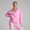 MP Damska Bluza z Kapturem Basics na Suwak - Różowy Cosmo