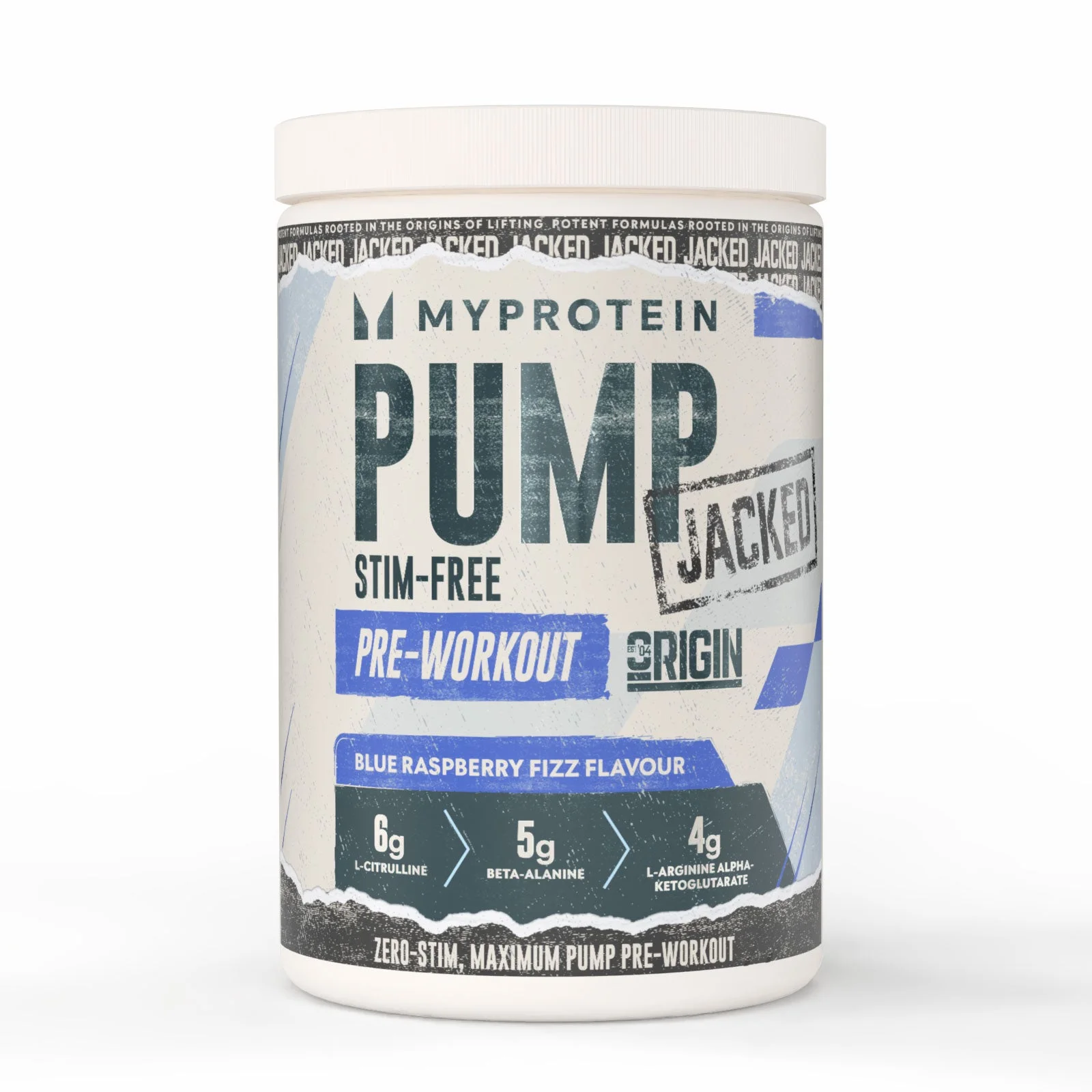 Przedtreningówka Origin Jacked Pump - 625G - 25Porcja - Blue Raspberry Fizz Obraz 1