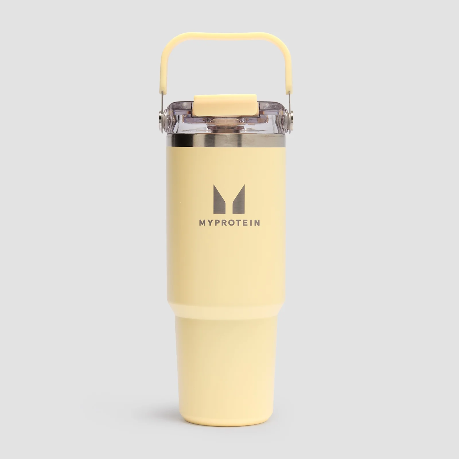 Myprotein Butelka z Recyklingu z Metalową Rączką i Słomką 900ml - Maślany Obraz 1