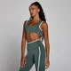 Biustonosz sportowy MP Velocity Contrast Double Layer dla kobiet - Mglisty Zielony