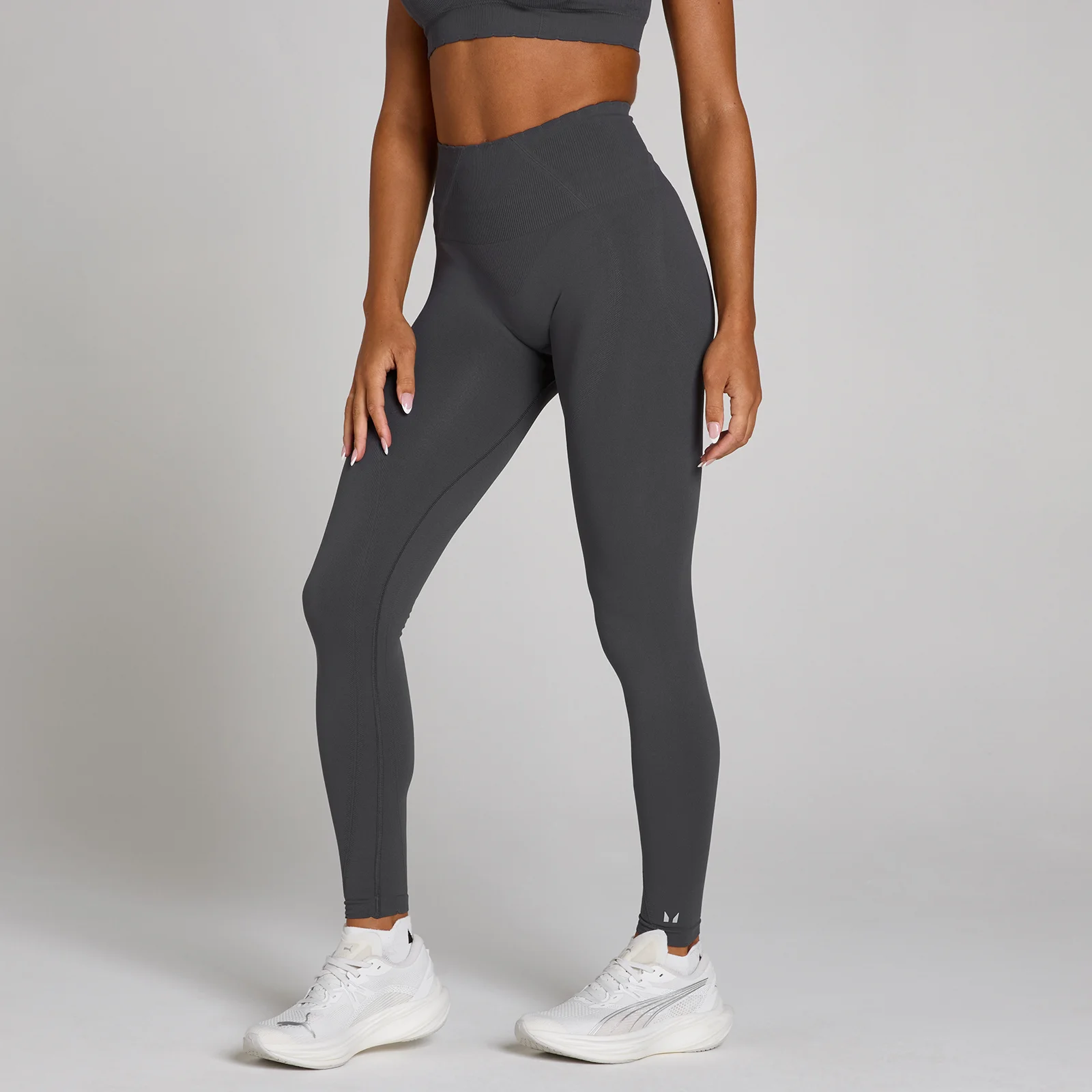 MP Damskie Leginsy Tempo Ultra Seamless - Szary Robust - XS Obraz 1