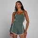 Kombinezon damski MP Velocity Contrast Pleated - Zielony Chmurowy