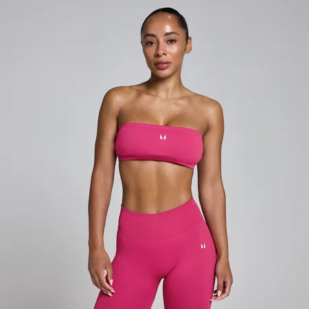 Damski Biustonosz Sportowy Bandeau MP Lift - Intensywna Jagoda