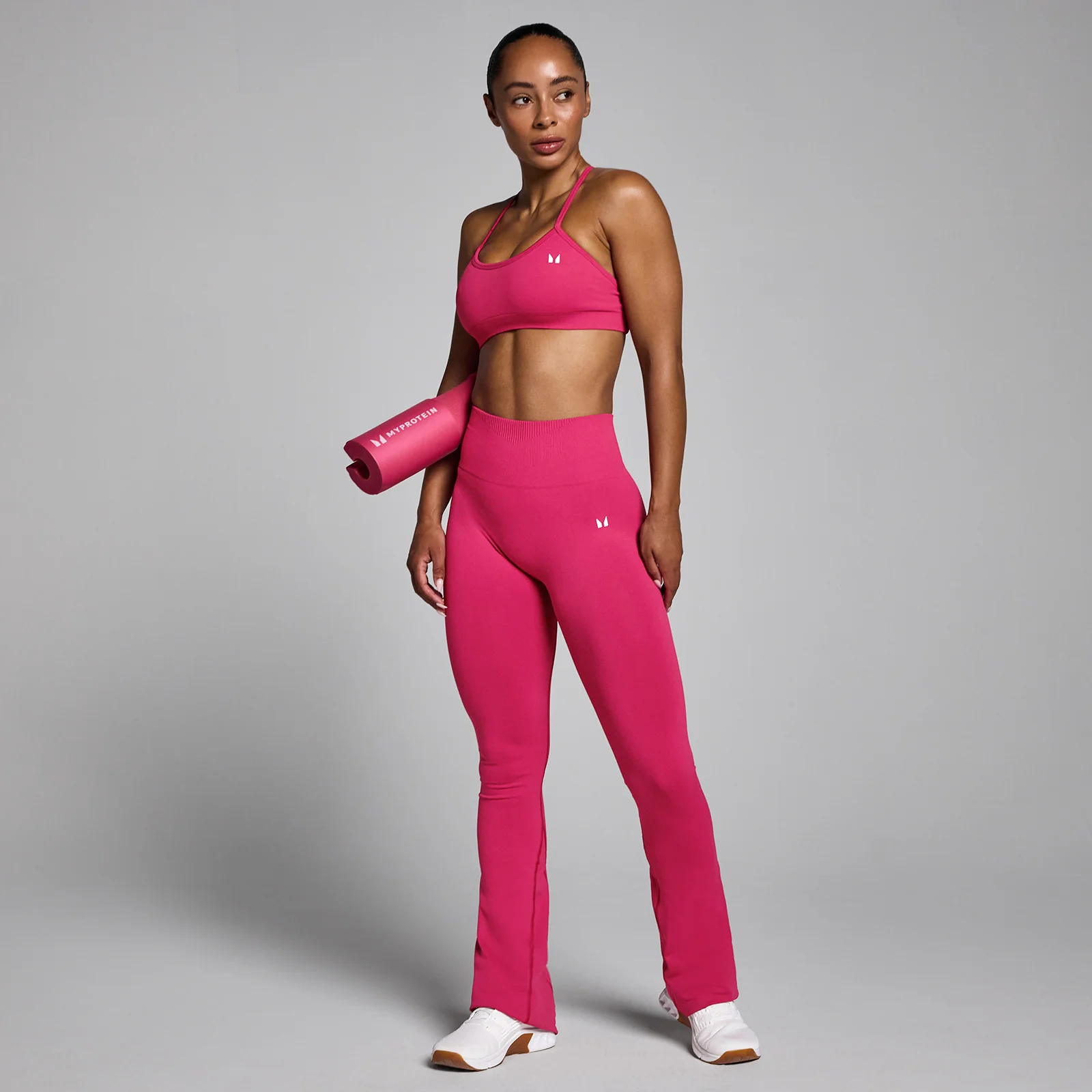 Damskie Legginsy MP Women's Tempo Seamless Flared - Bold Berry - S Obraz 3