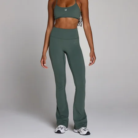 Legginsy damskie MP Tempo Flared - Mglista Zieleń