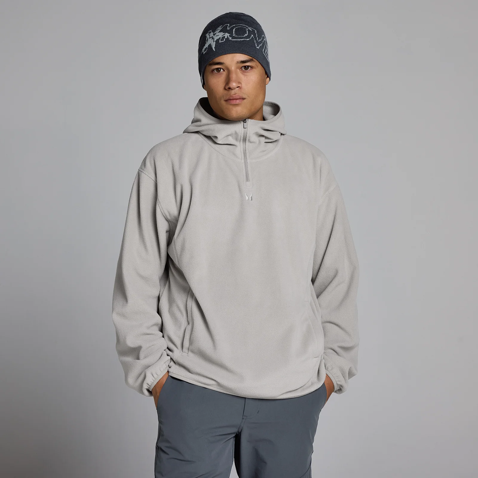 Bluza Męska MP z Polarem i Zamkiem 1/4 - Sustained Grey - M Obraz 1