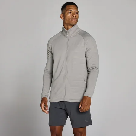 Bluza Treningowa MP Training Ultra Gridded Zip Through dla Mężczyzn - Szary Chalk
