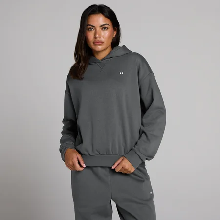 MP Damska Bluza z Kapturem Basics Oversize - Ciemny Szary