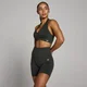 Damski bezszwowy stanik z dekoltem typu halter z kolekcji Tempo MP – Night Grey