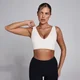 Biustonosz Sportowy MP Women's SculptForm V-Neck Longline - Perłowy