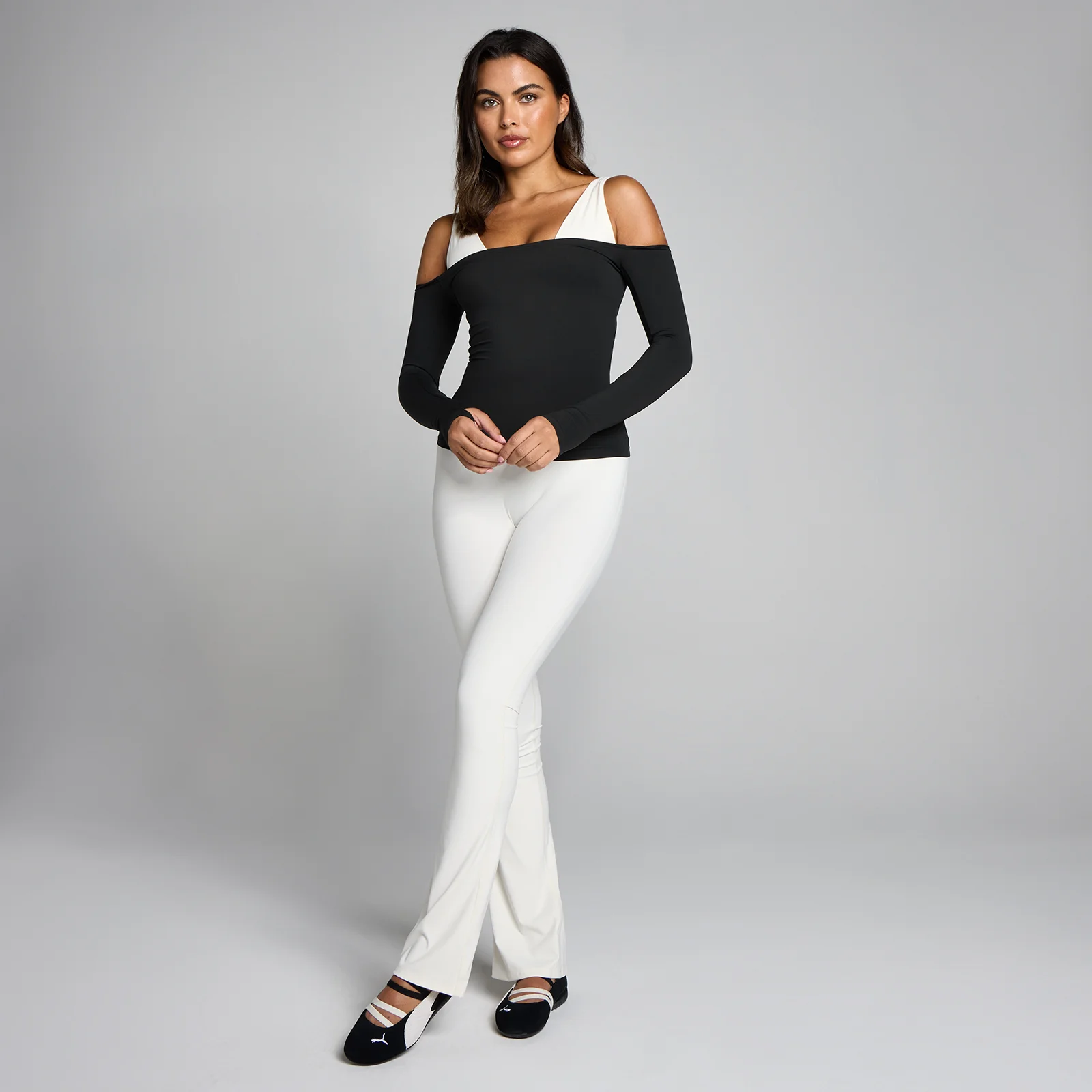 MP Damska Tempo Off The Shoulder LS Top - Czarny - S Obraz 3