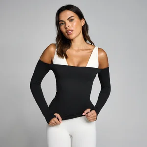 MP Damska Tempo Off The Shoulder LS Top - Czarny - Size S