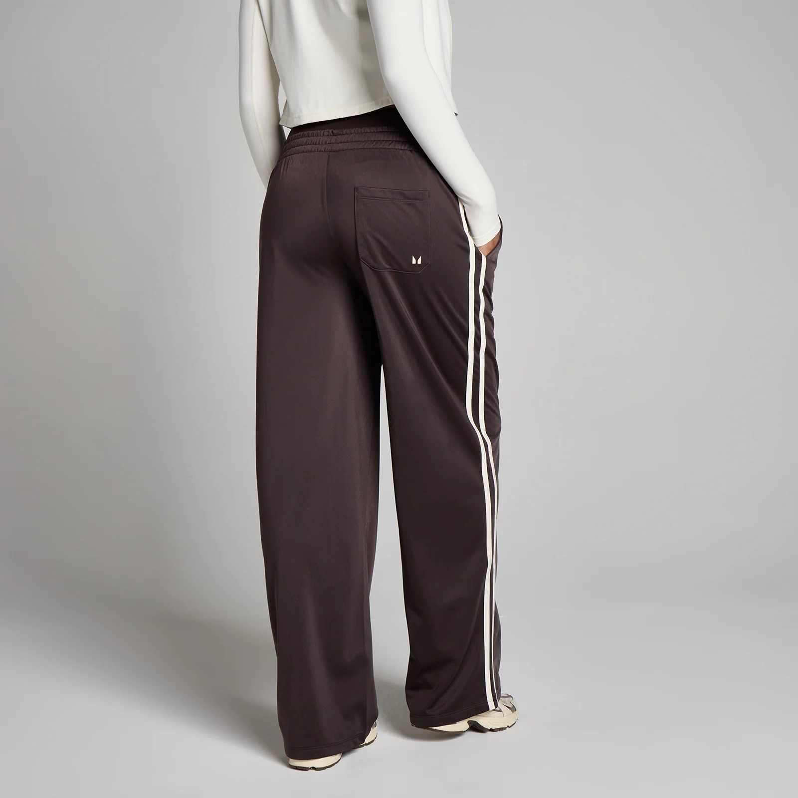 Damskie Spodnie Dresowe MP Tricot Track Proste - Kakaowy/Waniliowy - XS Obraz 1