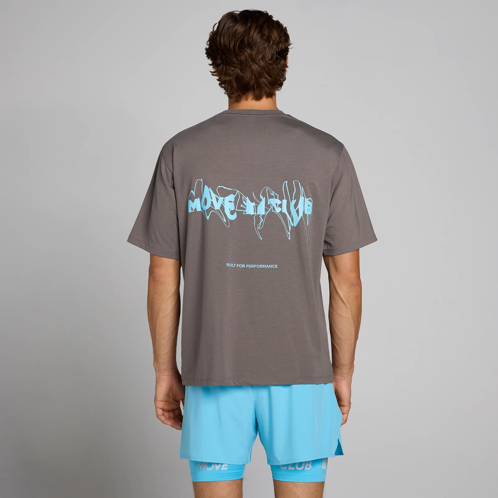 Męska koszulka MP Hybrid Oversized Graphic - Popielaty Szary - XS Obraz 1