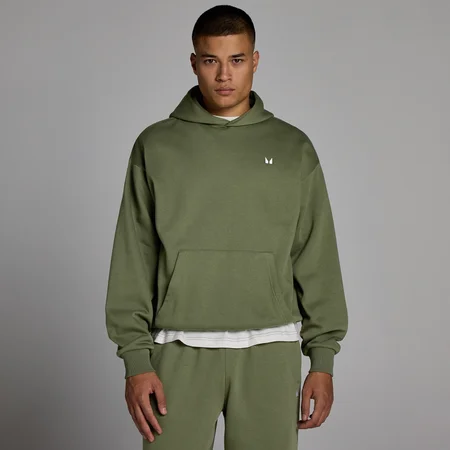 MP Męska Bluza z Kapturem Rest Day Oversize - Prany Oliwkowy