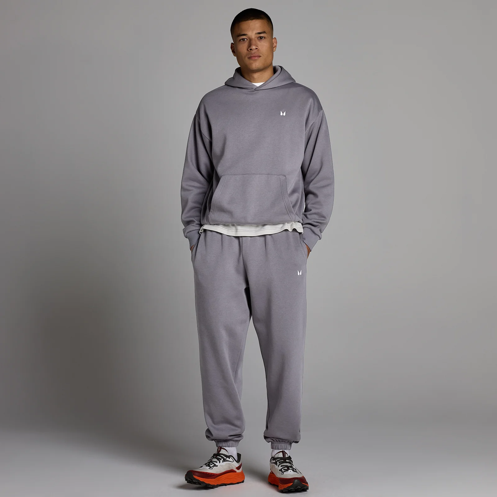 MP Męska Bluza z Kapturem Rest Day Oversize - Ciemny Melanż - M Obraz 3