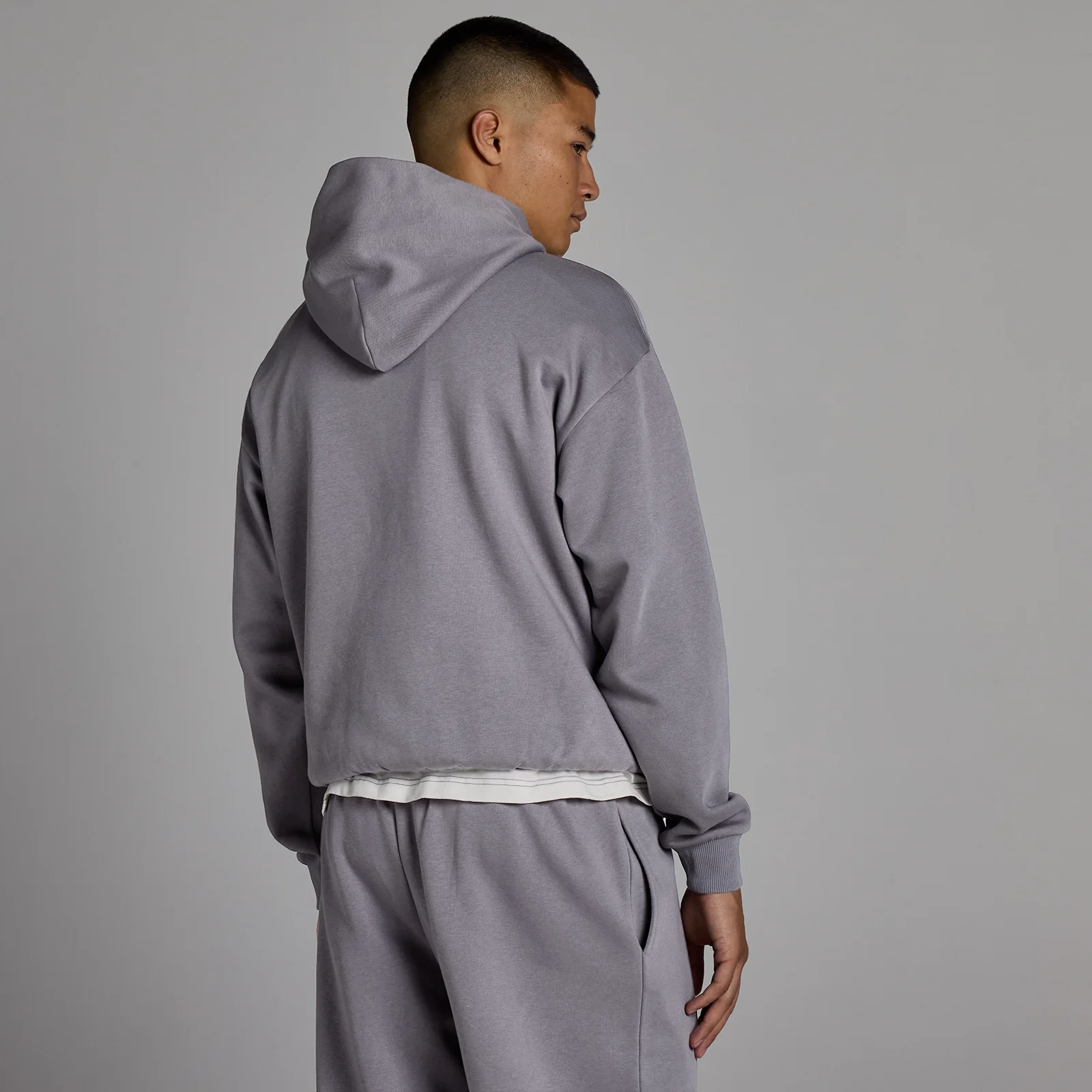 MP Męska Bluza z Kapturem Rest Day Oversize - Ciemny Melanż - M Obraz 2