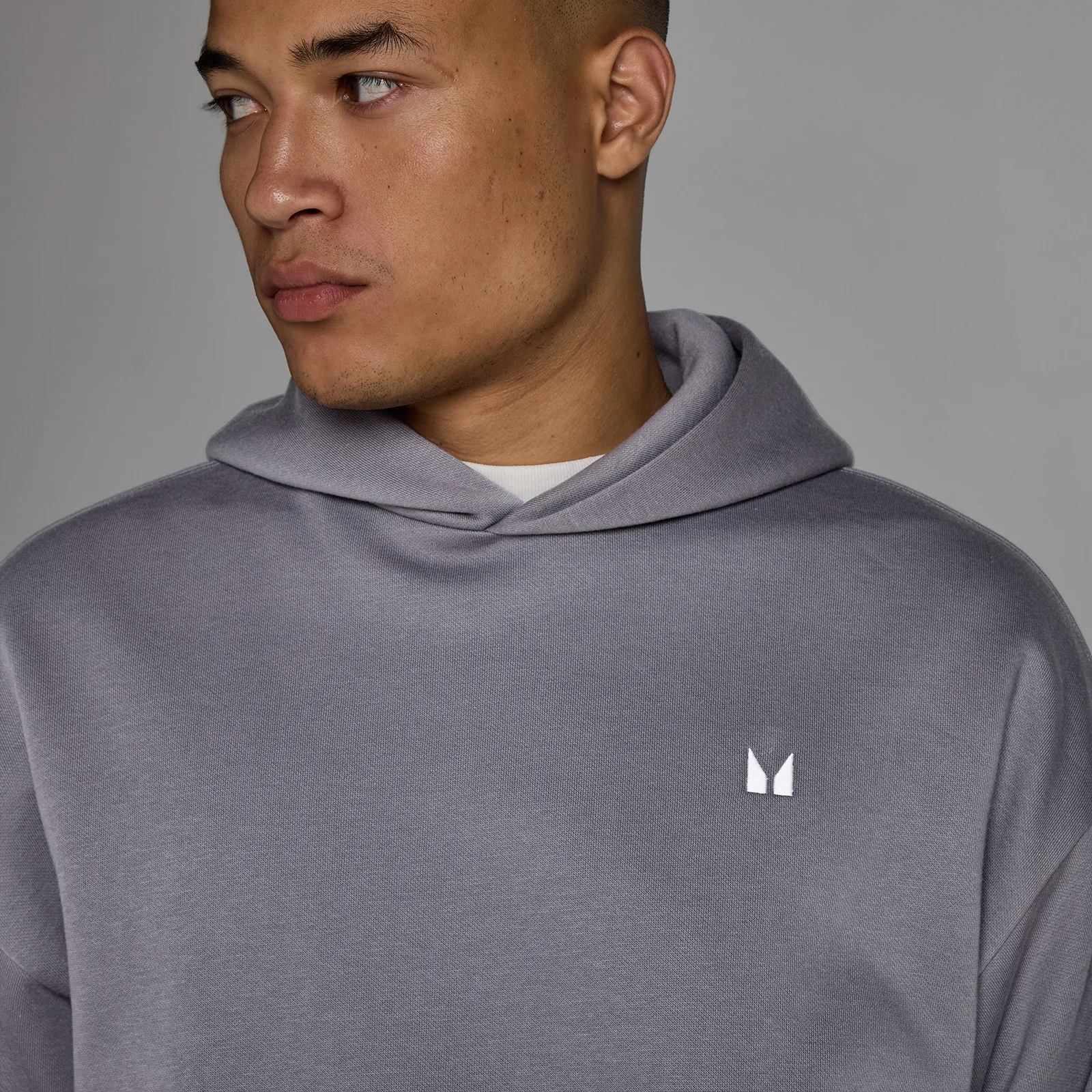 MP Męska Bluza z Kapturem Rest Day Oversize - Ciemny Melanż - M Obraz 4