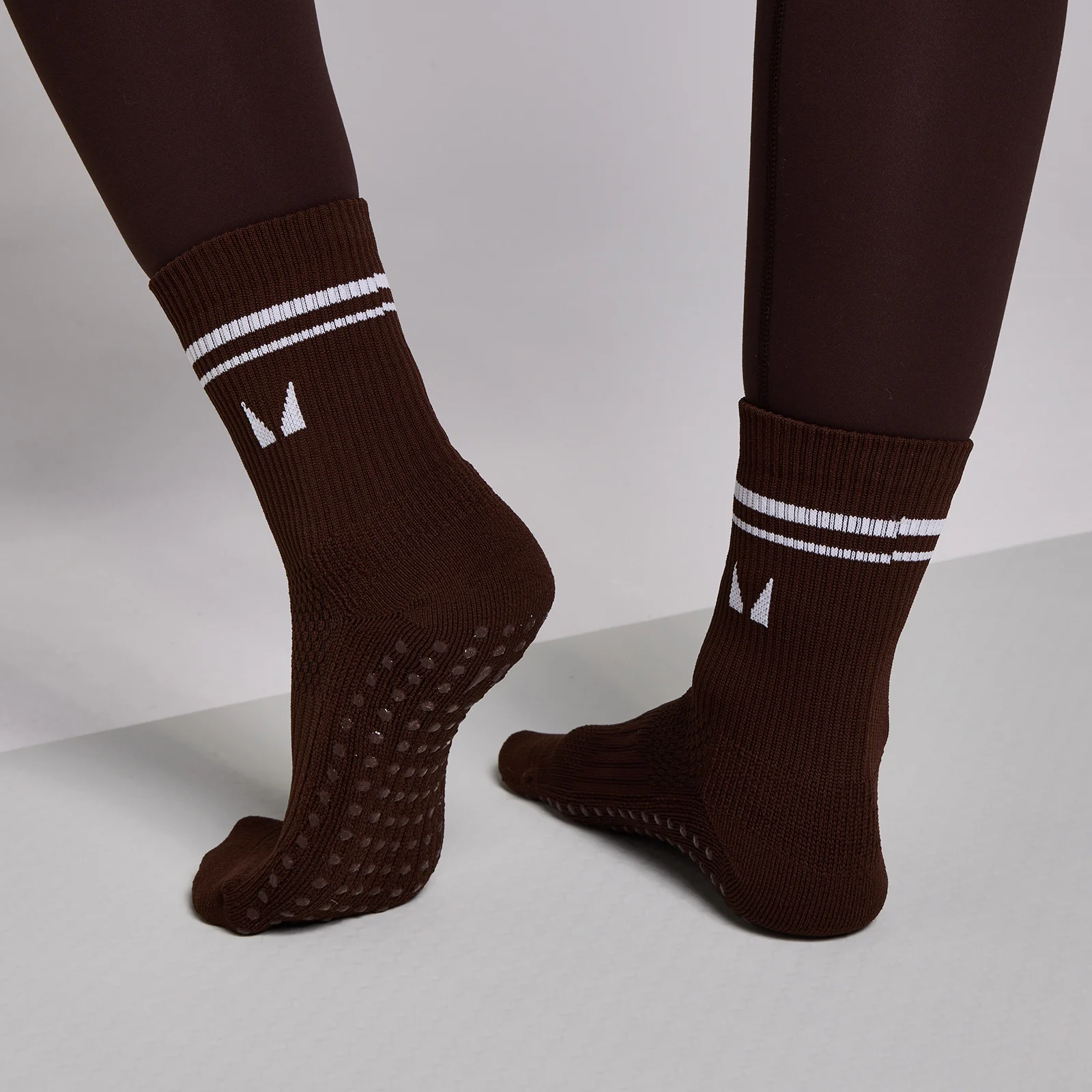 MP Pilates Socks (2 pack) - Cocoa/Pearl - UK 2-5 Obraz 2