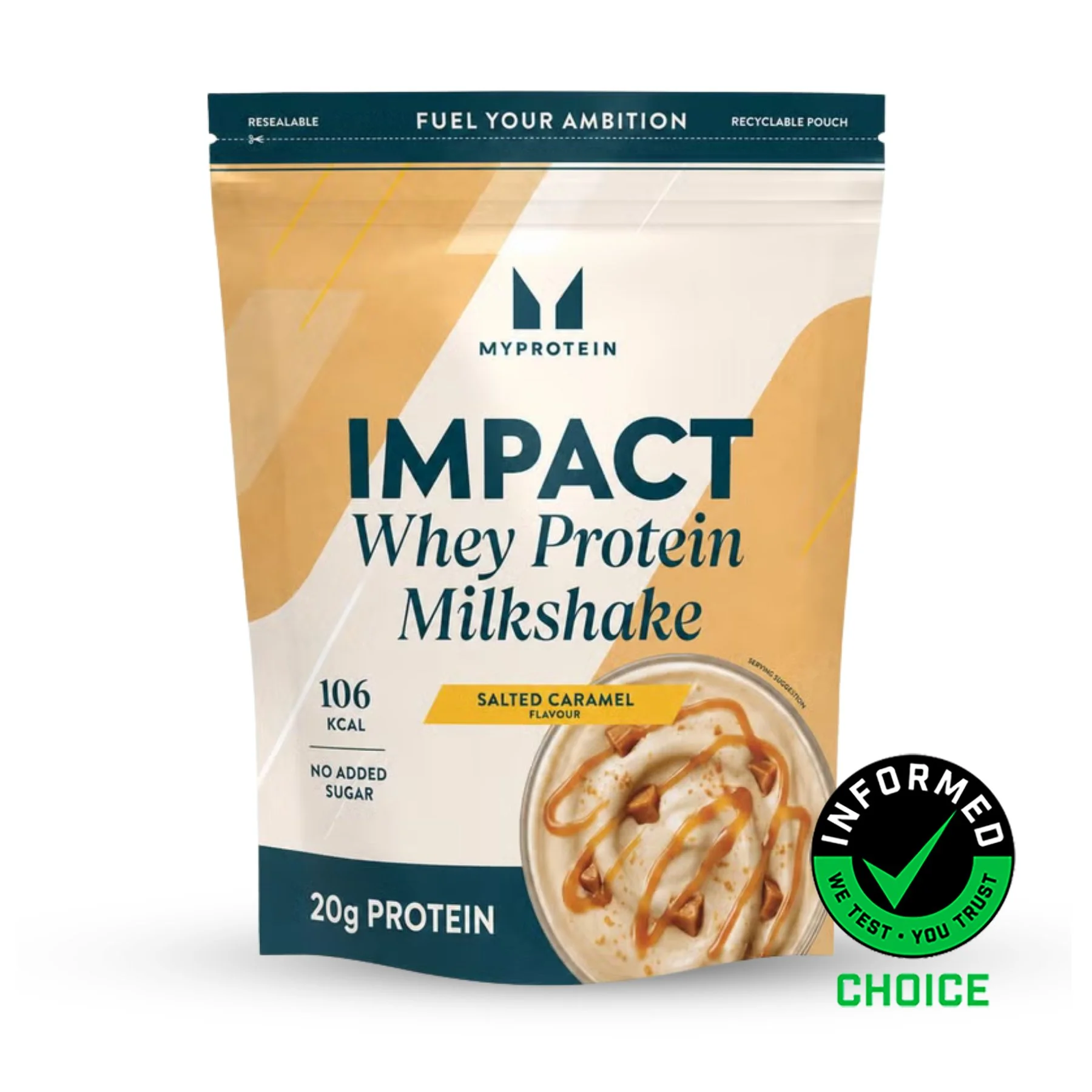 Impact Whey Protein Milkshake - 870G - 30Porcja - Słony Karmel Obraz 1
