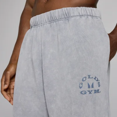 MP X Gold's Męska Washed Graphic Oversized Spodnie Dresowe - Steel Blue - L Obraz 6