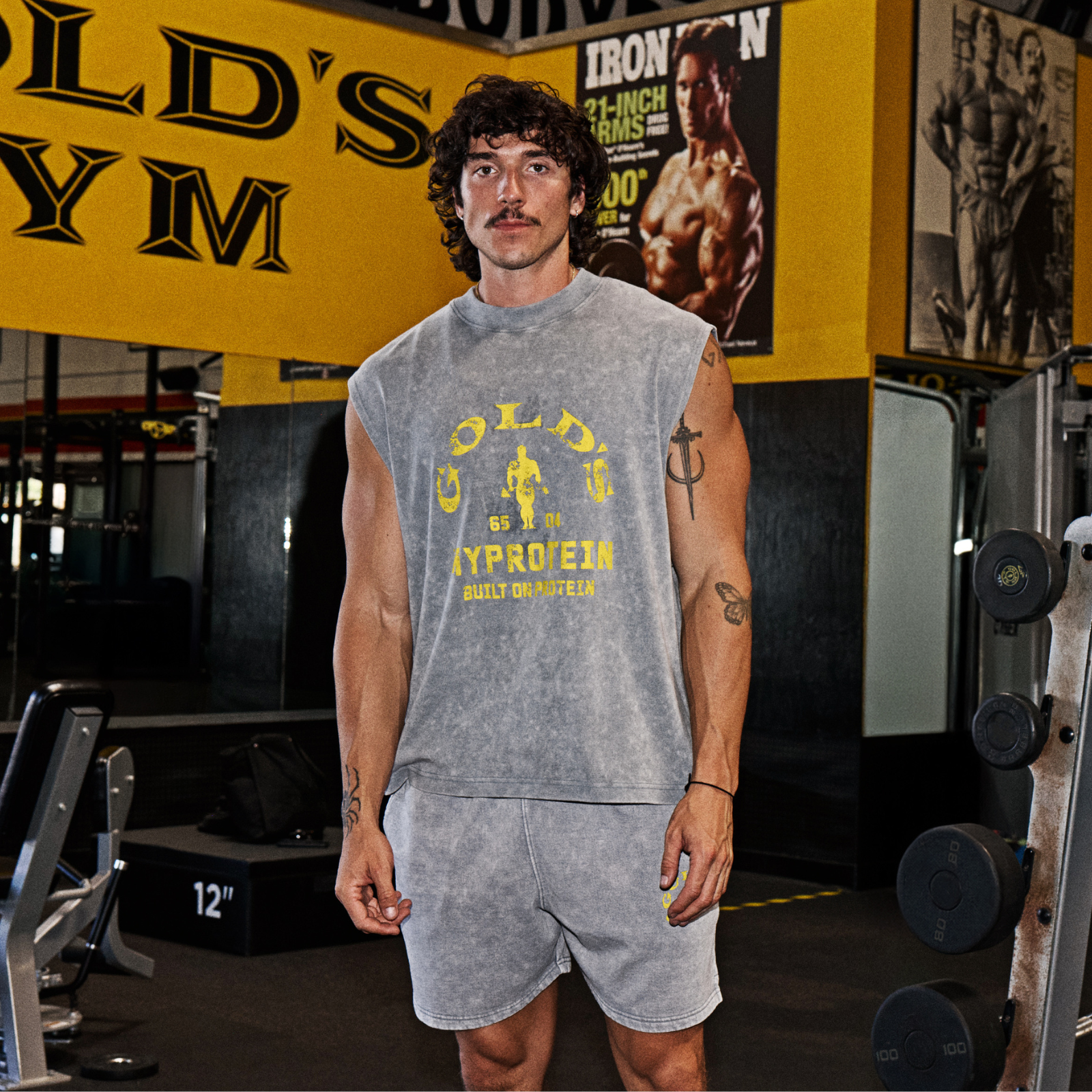 MP X Gold's Męska Washed Graphic Oversized Tank - Steel Blue - XL Obraz 1