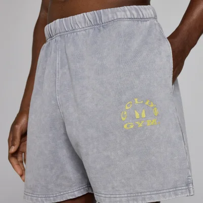 MP X Gold's Męska Washed Graphic Oversized Sweat Spodenki - Steel Blue - XS Obraz 6
