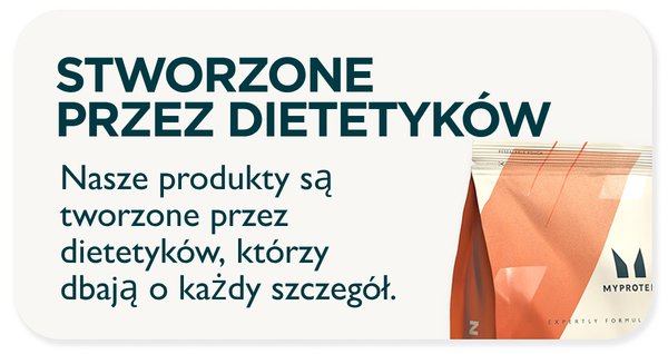 STWORZONE PRZEZ DIETETYKÓW - Nasze produkty są tworzone przez dietetyków, którzy dbają o każdy szczegół.