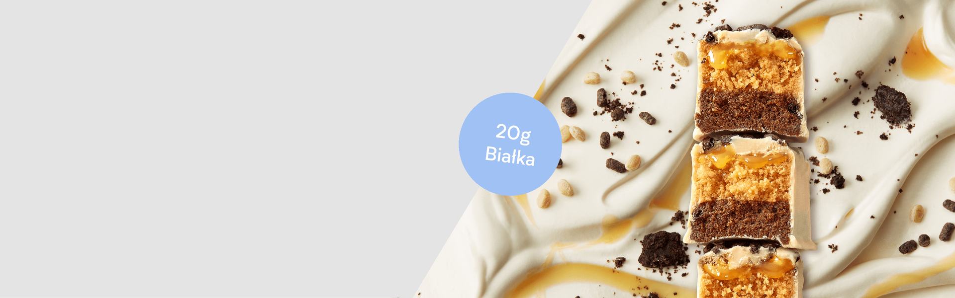 Zdrowe przekąski od Myprotein z udziałem nowego batona cookie crumbed layered bar z  20g białka.